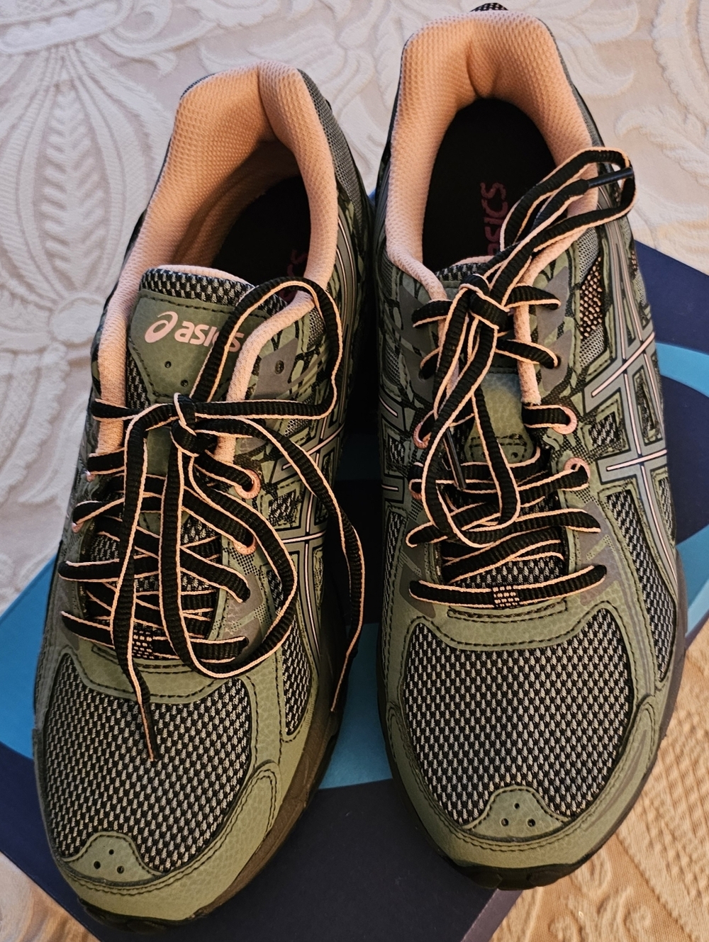 Asics Womens Gel Venture T7G6N black/green Running Shoes Size 9.5